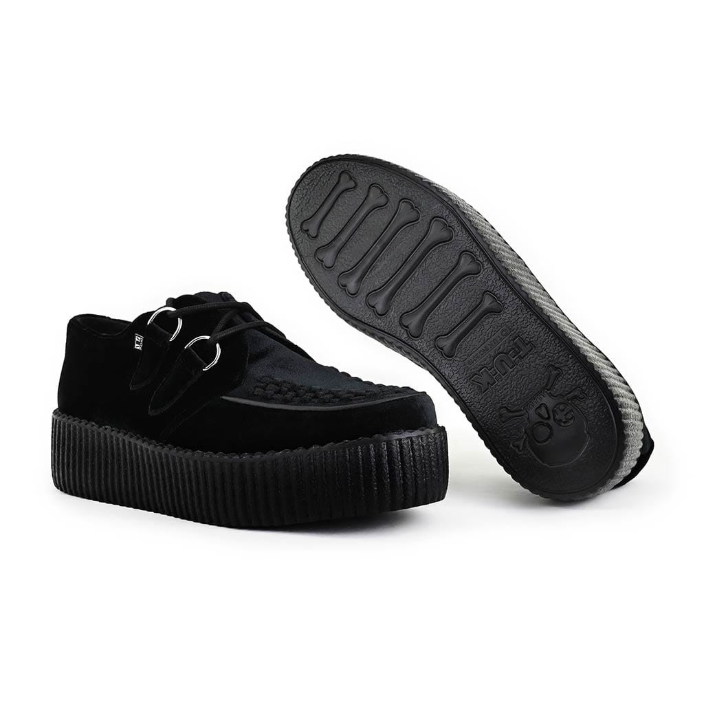 TUK Shoes Viva High Creeper Black Velvet