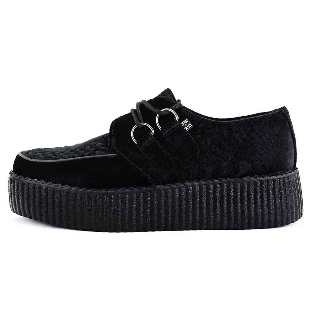 TUK Shoes Viva High Creeper Black Velvet