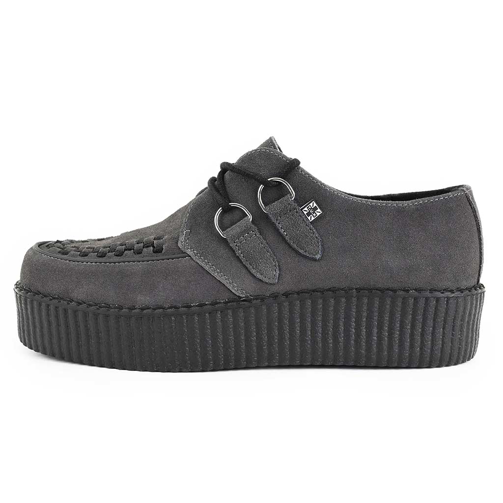 TUK Shoes Viva High Creeper Charcoal Suede