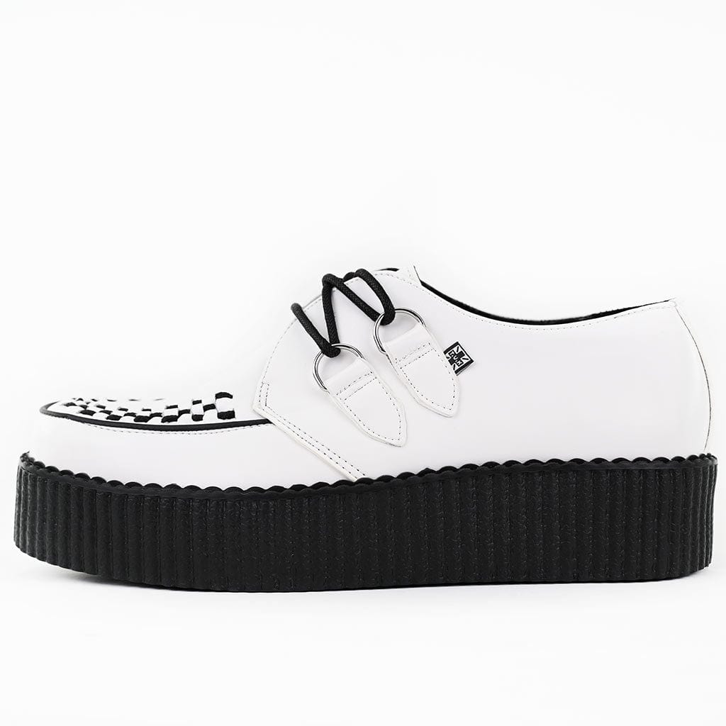 TUK Shoes Viva High Creeper White Leather