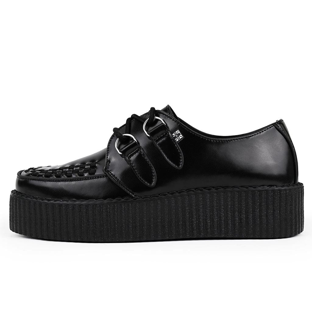 TUK Shoes Viva High Creeper Black Leather