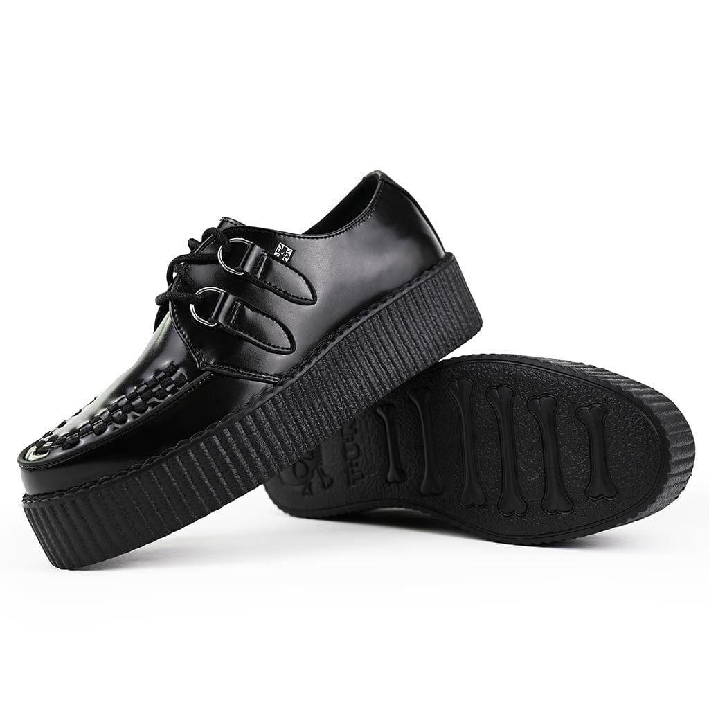 TUK Shoes Viva High Creeper Black Leather