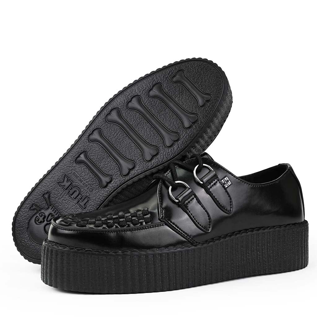 TUK Shoes Viva High Creeper Black Leather