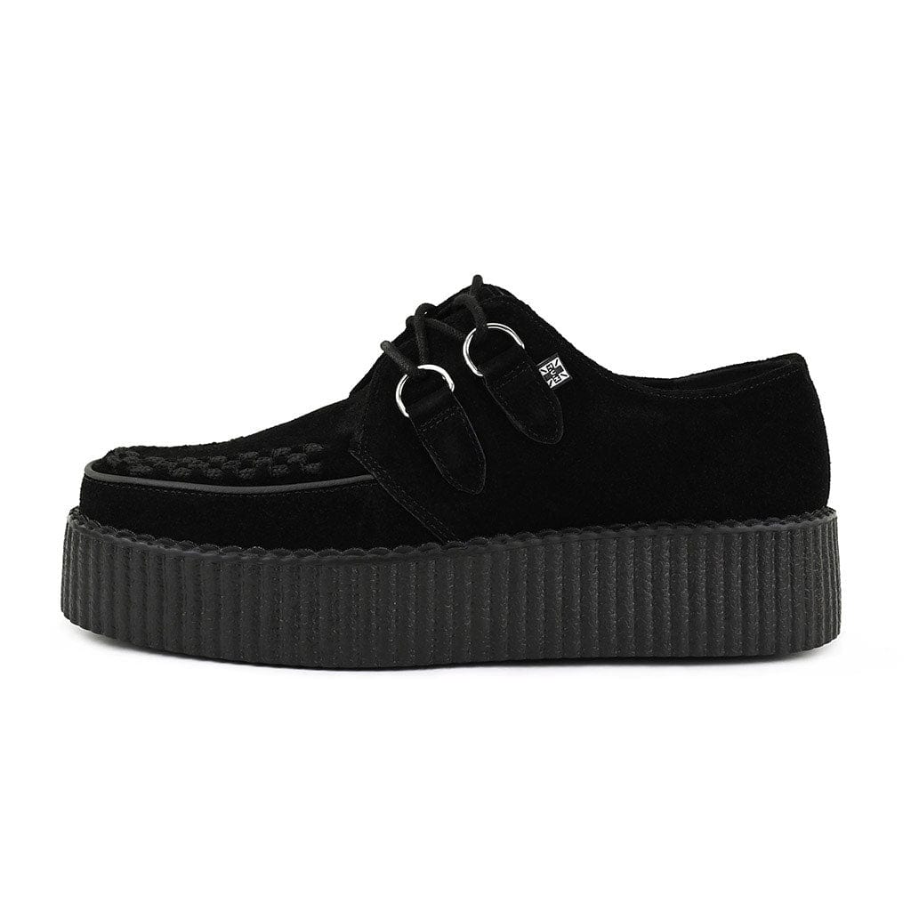 TUK Shoes Viva High Creeper Black Suede