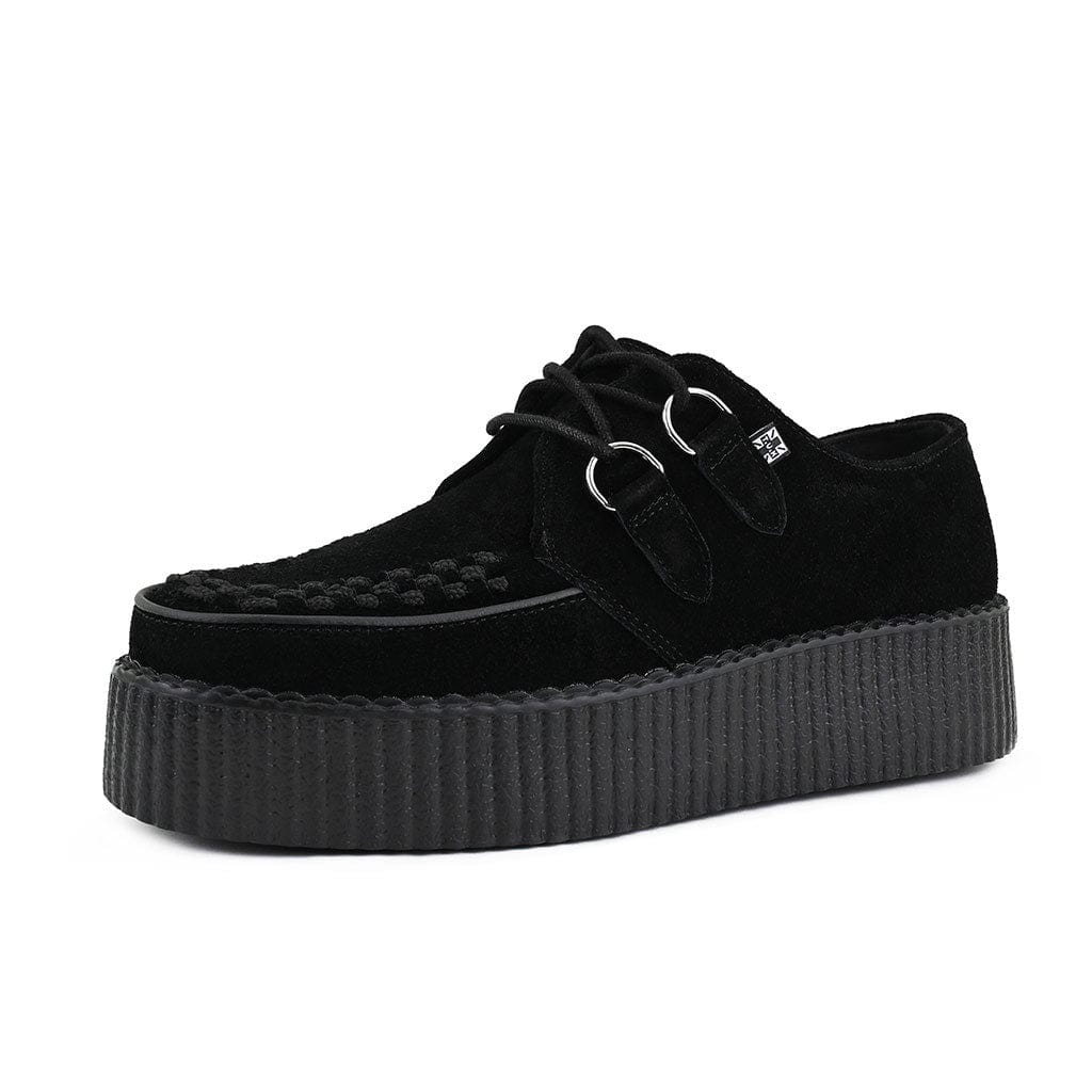 TUK Shoes Viva High Creeper Black Suede