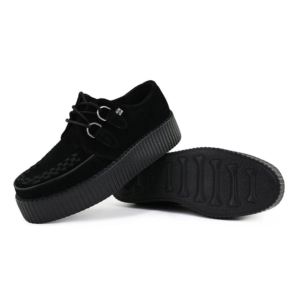 TUK Shoes Viva High Creeper Black Suede