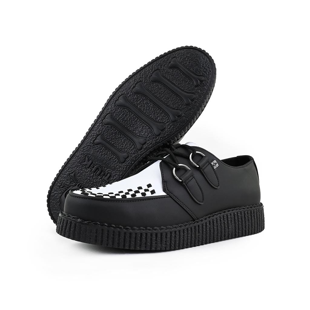 TUK Shoes Viva Low Creeper Black & White TUKskin™