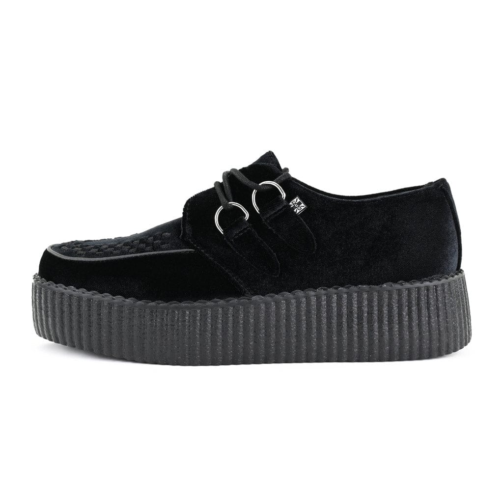 TUK Shoes Viva High Creeper Black Velvet