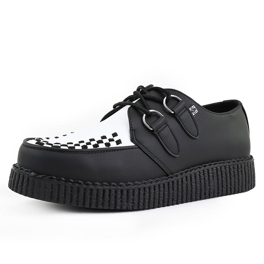 TUK Shoes Viva Low Creeper Black & White TUKskin™