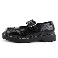 Anarchic Mary Jane Brogue Black Leather