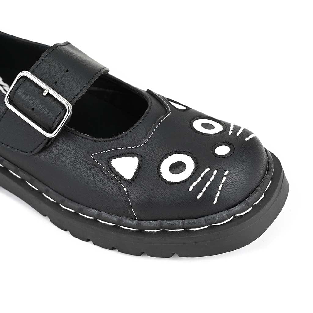 TUK Shoes Mary Jane Kitty Black Vegan TUKskin