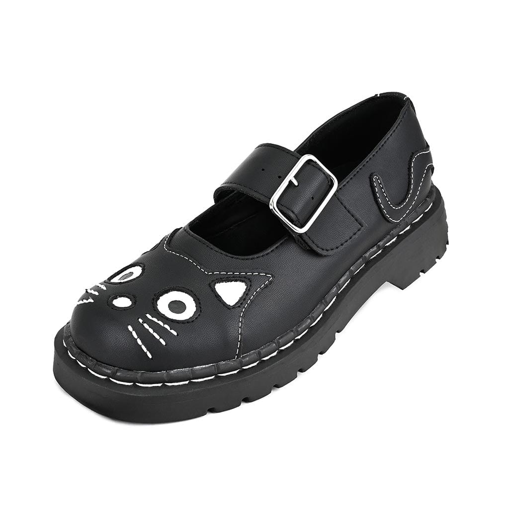 TUK Shoes Mary Jane Kitty Black Vegan TUKskin