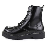 Kitty Combat Boot Black Leather