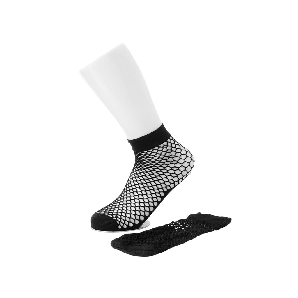 TUK Shoes Black Fishnet Ankle Socks