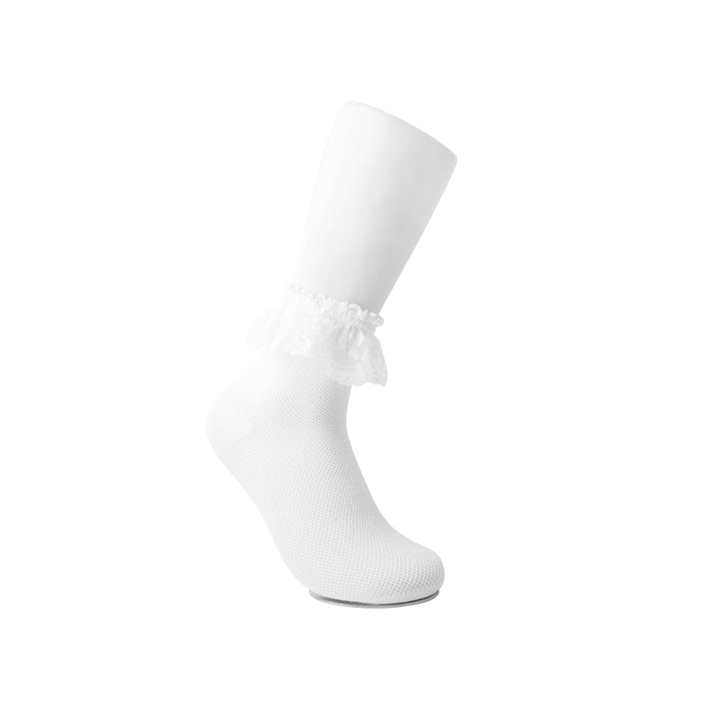 TUK Shoes White Knit Lace Sock