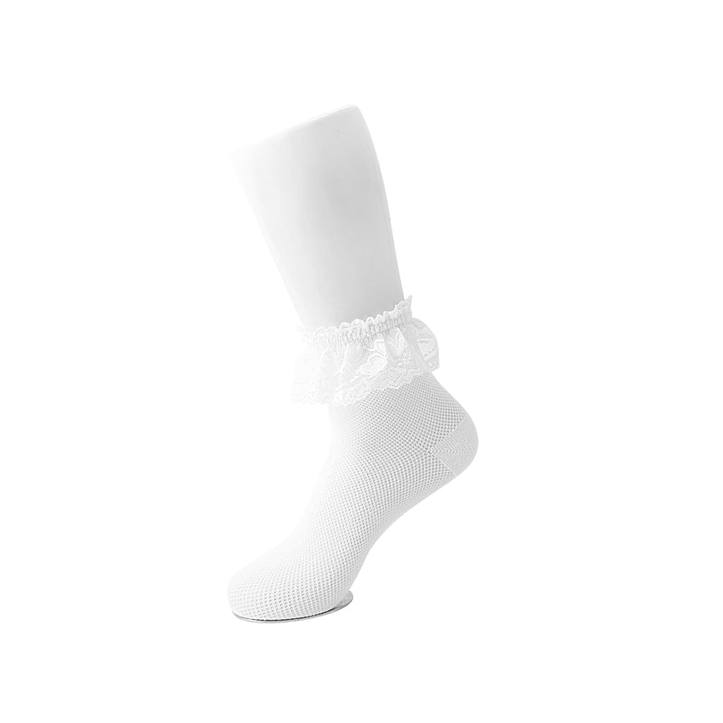 TUK Shoes White Knit Lace Sock