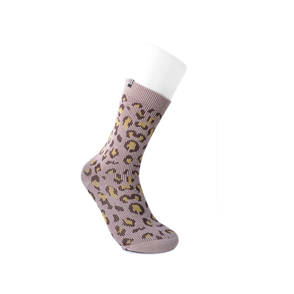 TUK Shoes Leopard Khaki Crew Sock