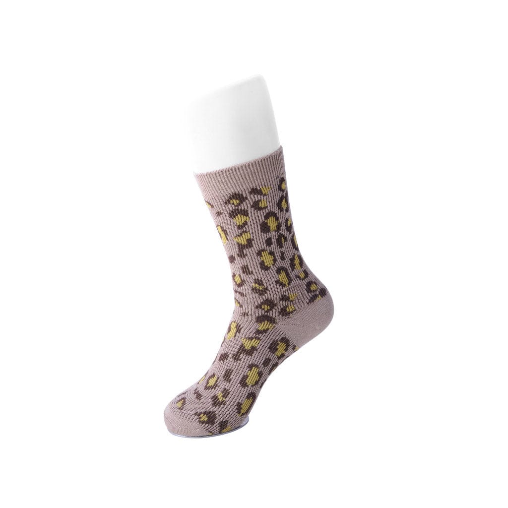 TUK Shoes Leopard Khaki Crew Sock