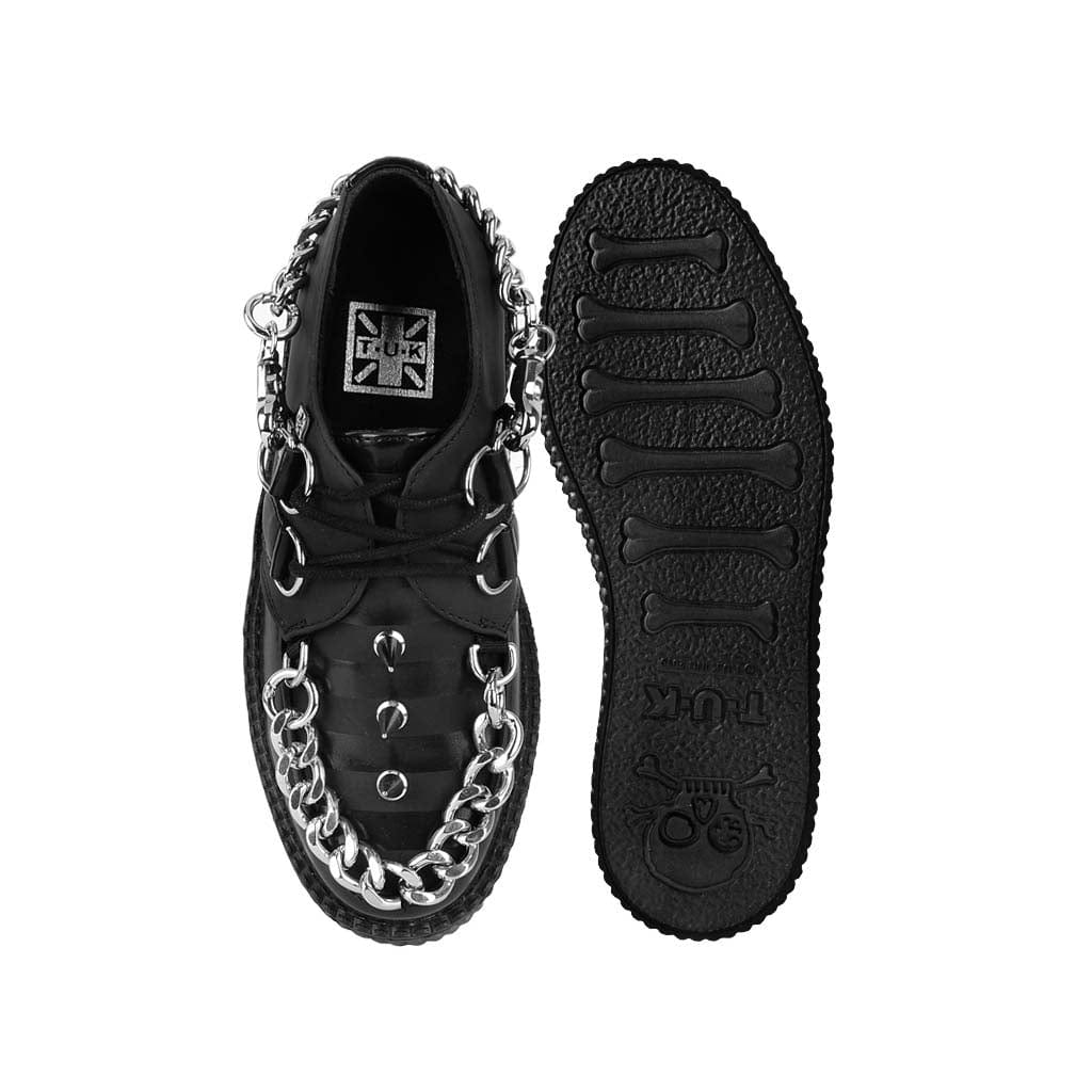 TUK Shoes Spiked Black Viva High Creeper