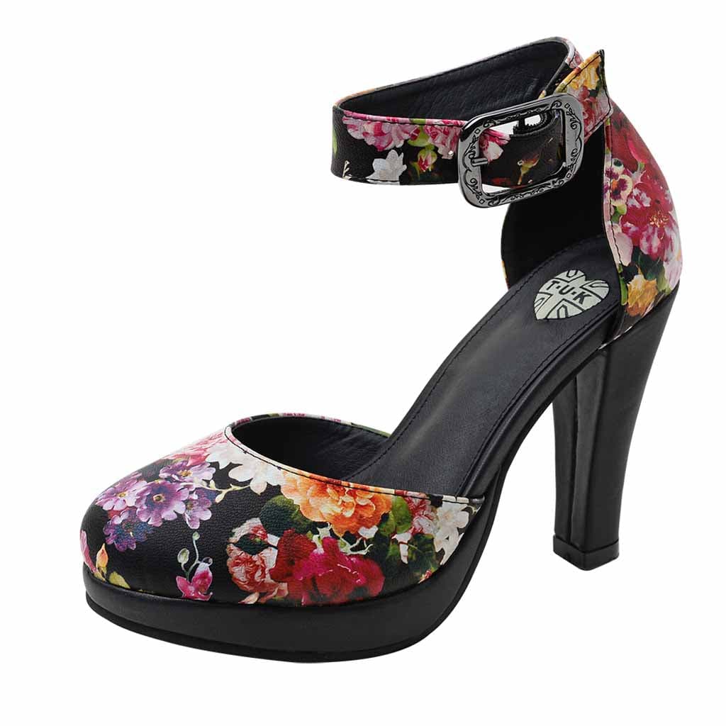 sapphire and diamond floral high heel shoes
