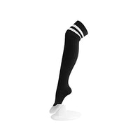 Over-Knee Socks Black & White Stripe Womens