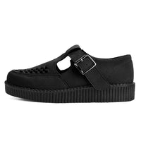 Viva Low T-Bar Creeper Black Suede